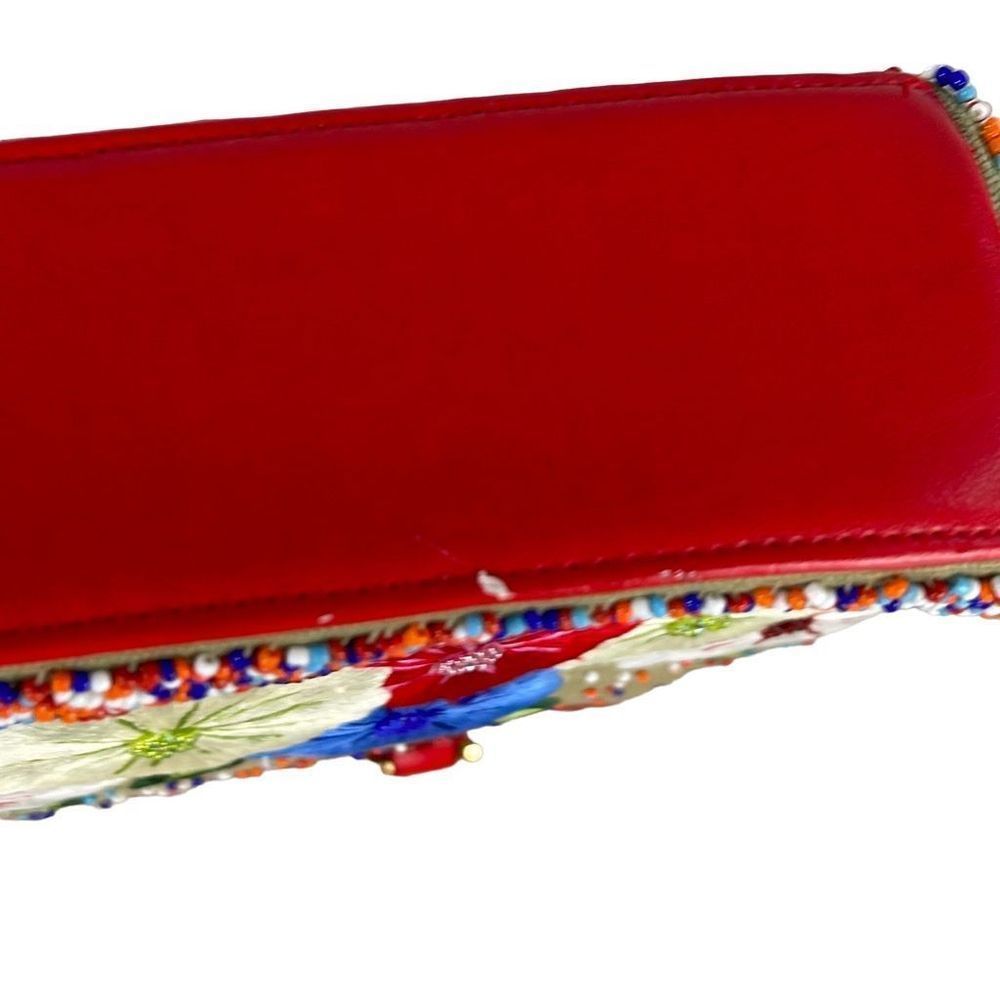 Vintage ERMO Embroidered Heavily Beaded Floral Shoulder Bag Purse Top Zip - Picture 16 of 16